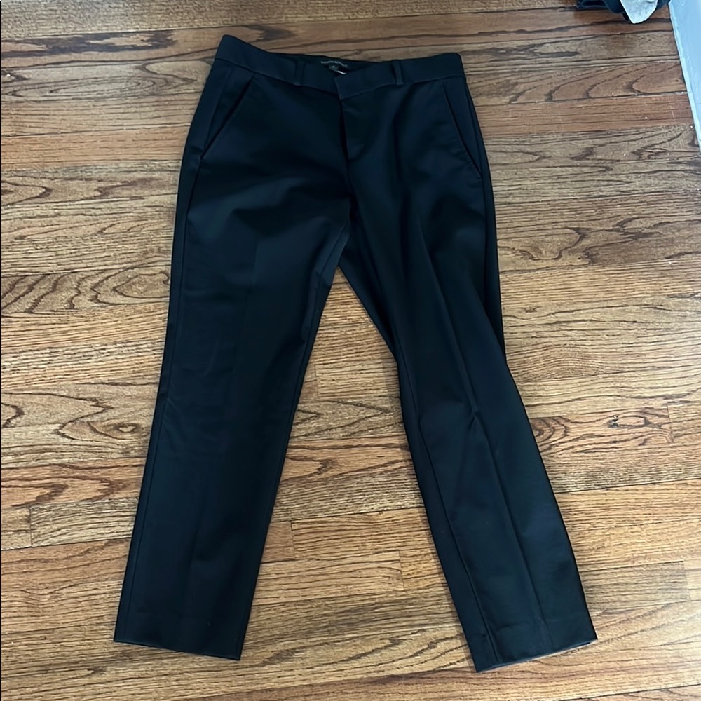 Black Tailored Dress Pants with Creased Front